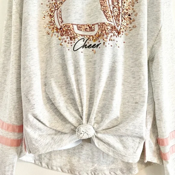 🆕Girls Justice Sequin CHEER Graphic Long Sleeve Tee - Picture 7 of 13